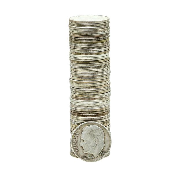 Roll of (50) Mixed Date Roosevelt Dime Coins