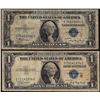 Image 1 : Pair of 1935A $1 Experimental "R" & "S" Silver Certificate Notes