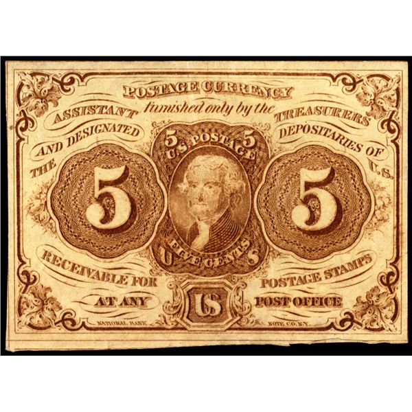 July 17, 1862 First Issue Five Cents Fractional Currency Note