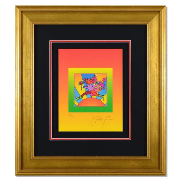 Peter Max "Flower Jumper Over Sunrise on Blends II" Limited Edition Lithograph