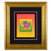 Image 1 : Peter Max "Flower Jumper Over Sunrise on Blends II" Limited Edition Lithograph