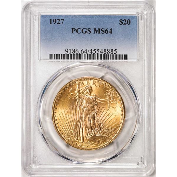 1927 $20 St. Gaudens Double Eagle Gold Coin PCGS MS64