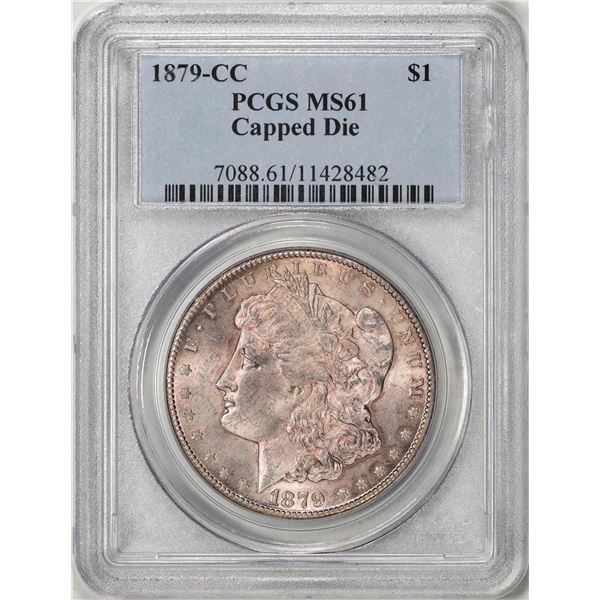 1879-CC Capped Die $1 Morgan Silver Dollar Coin PCGS MS61
