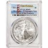 Image 1 : 2021-(S) Type 2 $1 American Silver Eagle Coin PCGS MS69 First Strike Emergency Issue