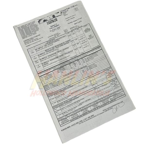 Supernatural (2005 - 2020) - Call Sheet Episode "Baby"