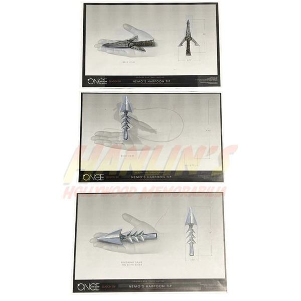 Once Upon a Time (2011-2018) - Nemo's Harpoon Tip Concept Art (x3)