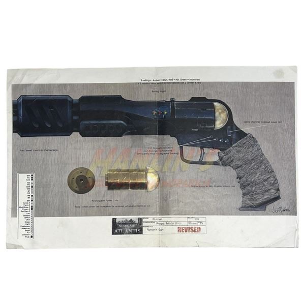 Stargate: Atlantis (2004-2009) - Jason Momoa (Ronon Dex) Gun Concept Art