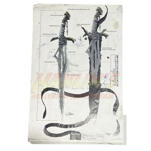Stargate: Atlantis (2004-2009) - Jason Momoa (Ronon Dex) Sword and Scabbard Concept Art