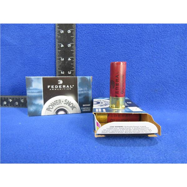 12 Ga 2 3/4  00Buck Federal Power-Shok Shotshells