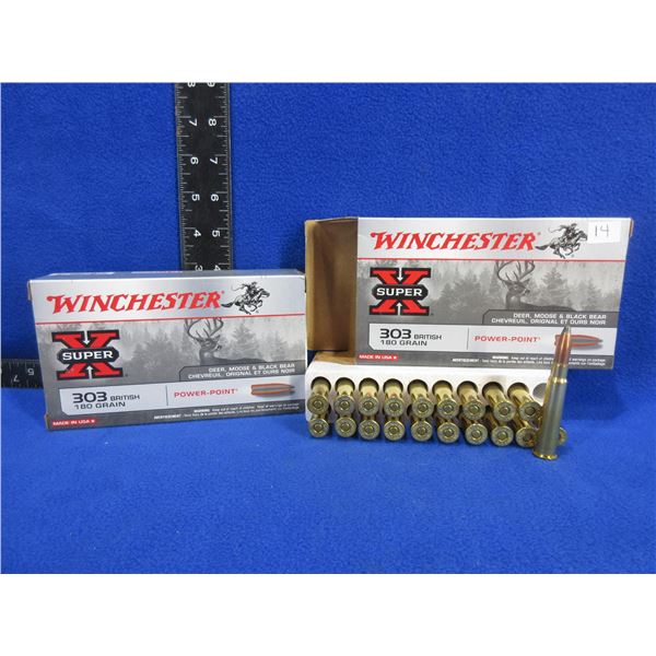 303 British 180gr PP Winchester SuperX Cartridges