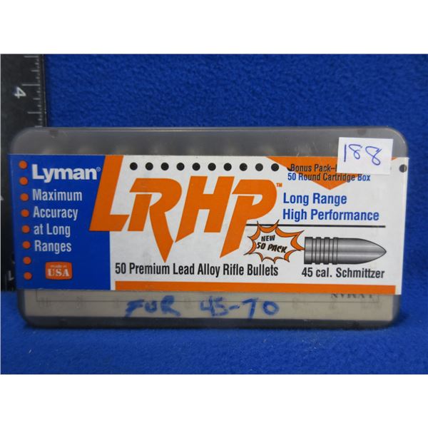 45 Cal. Schmittzer 500gr Lyman LRHP Bullets