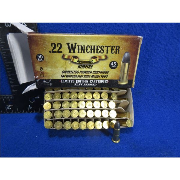 Collector Ammo - 22 Winchester Auto RF 45gr Cartridges