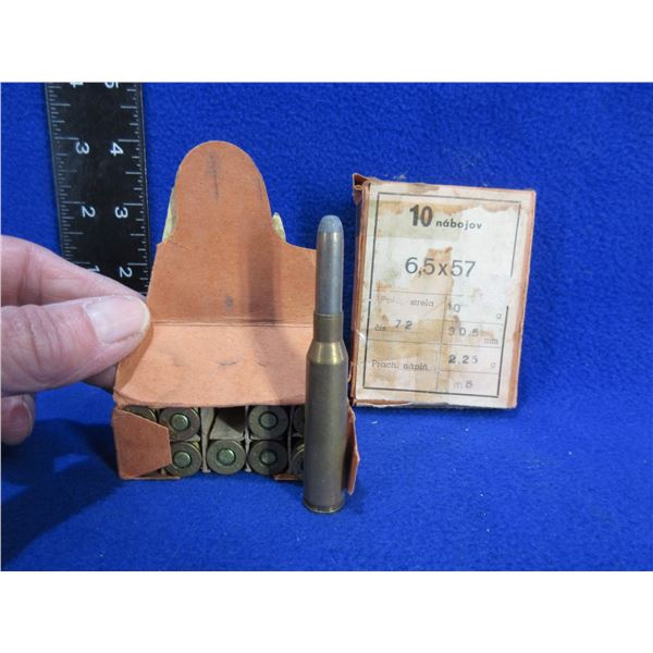 Collector Ammo - 6.5X57 Military Cartridges - 2 Boxes of 10