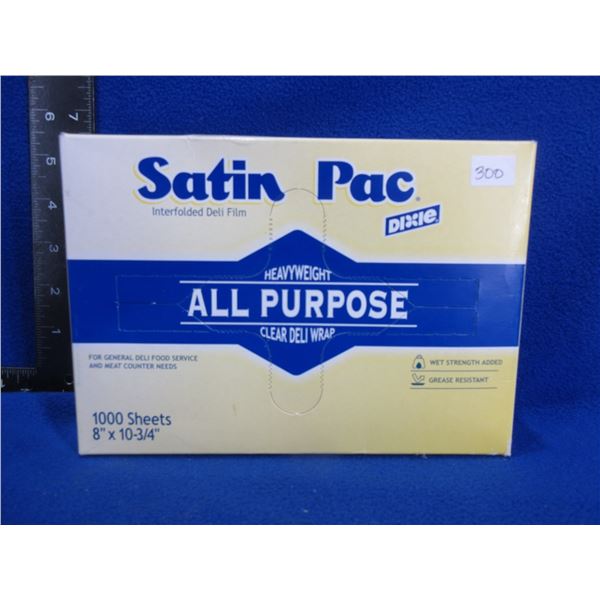 NEW - Satin Pac Clear Deli Wrap - Interfolded Deli Film
