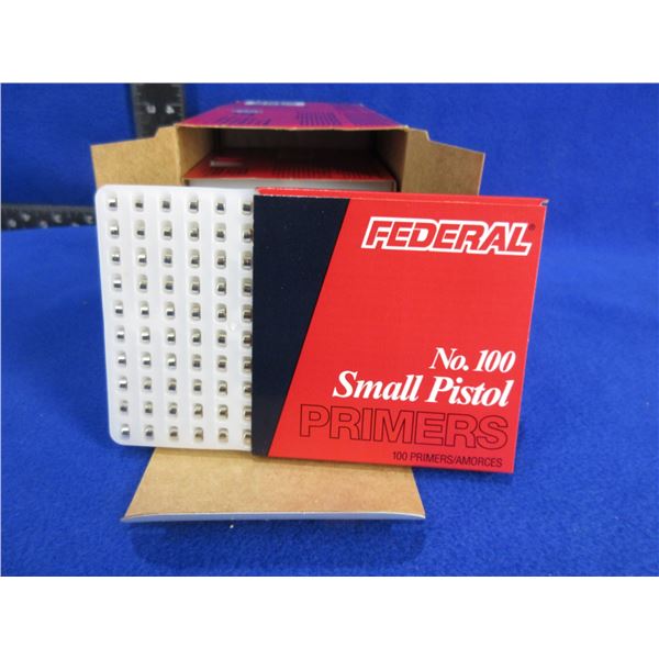 Federal No. 100 Small Pistol Primers - Carton of 1000