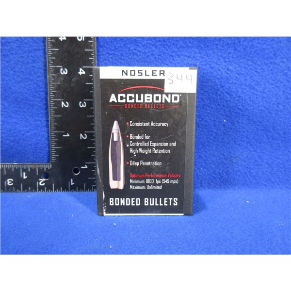 338 Cal. .338" 250gr Spitzer Nosler Accubond Bullets