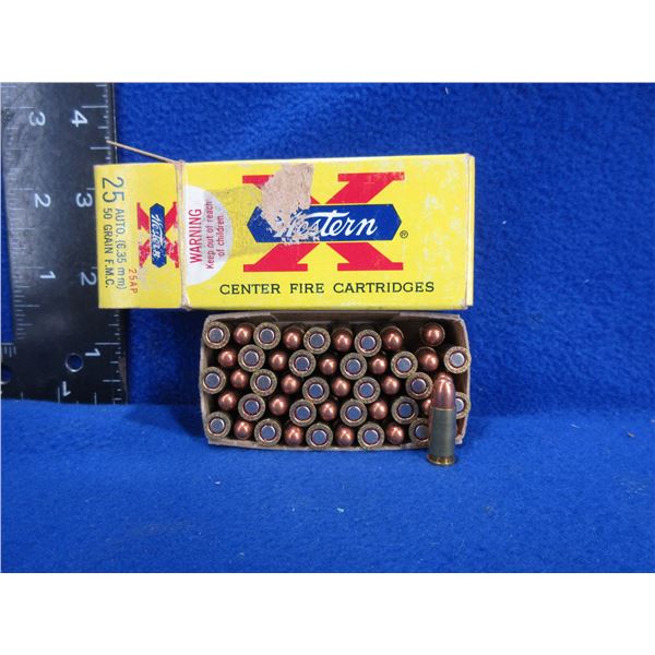 Collector Ammo - 25 Auto 50gr FMC Western Cartridges