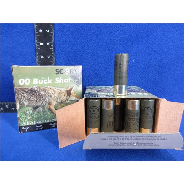 12 Ga 2 3/4" 00Buck Score Shotshells - 2 Boxes of 25