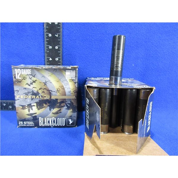 12 Ga 3 1/2" 4 Shot Steel Black Cloud Federal Shotshells