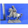 Image 1 : Metal Horse with Cowboy Statue
