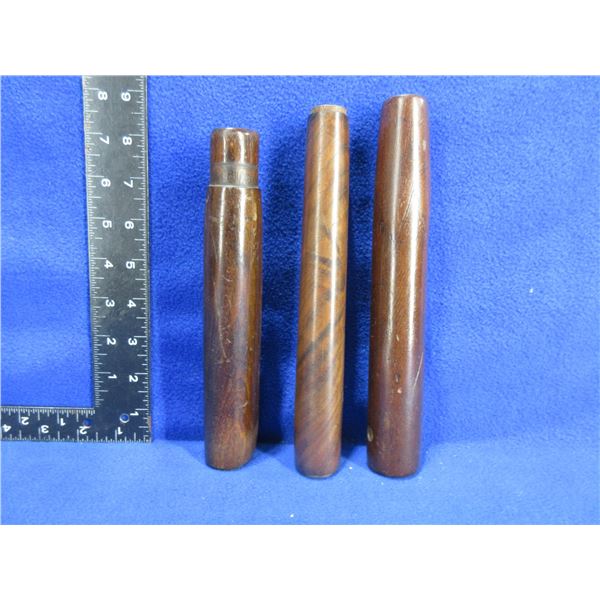 3 Unknown Wood Forearms - All 3 As Is with Usage Marks