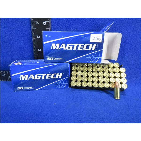 9MM Luger 124gr FMJ Magtech Cartridges - 2 Boxes of 50