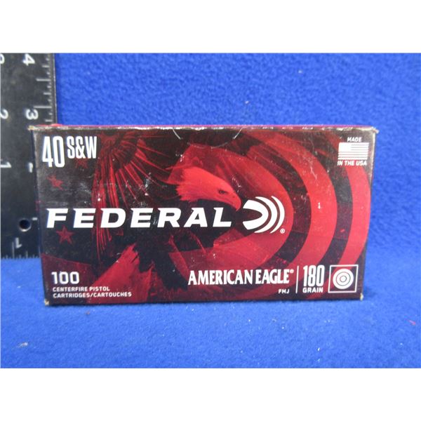 40 S&W 180gr FMJ American Eagle Federal Cartridges