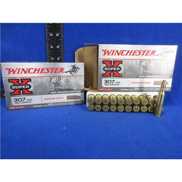 307 Win. 180gr PP SuperX Winchester Cartridges