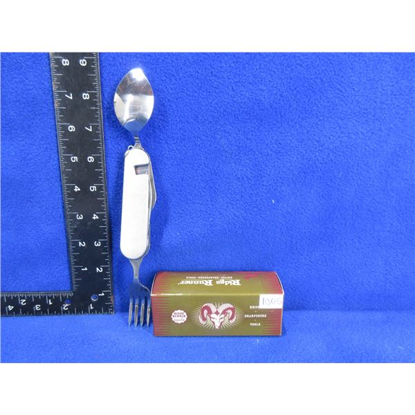 NEW - Ridge Runner Stainless Folding Knife/Fork/Spoon