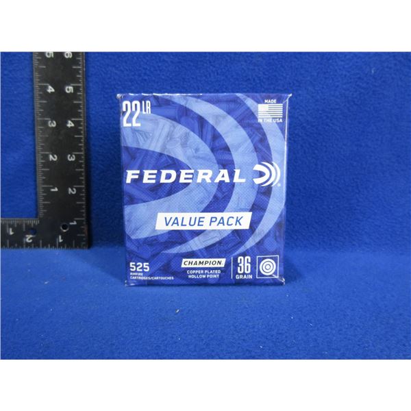 22 LR 36gr HP Copper-Plated Federal Champion Cartridges
