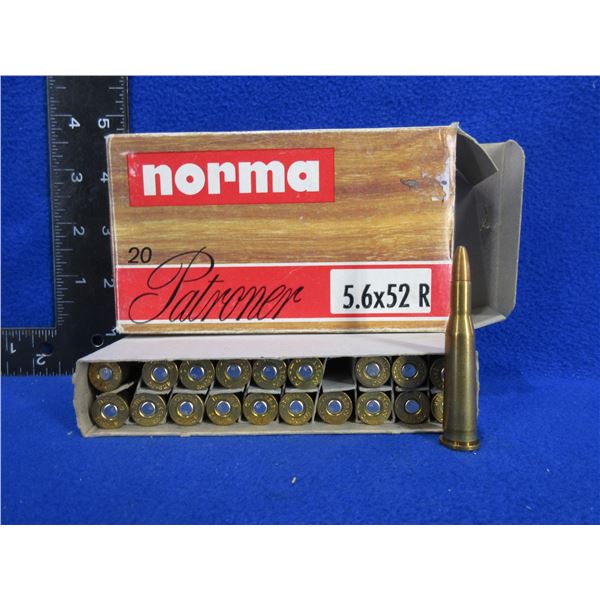Collector Ammo - 5.6X52R (22 HP) 71gr Norma Cartridges