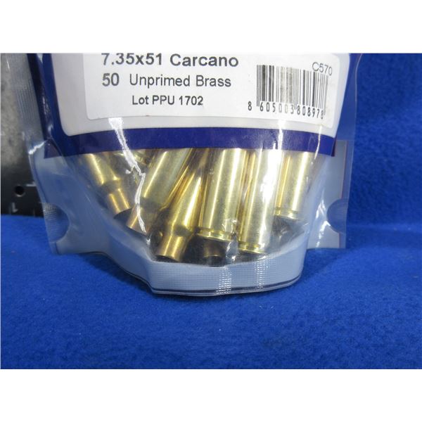 NEW - Brass Only - 7.35X51 Carcano Unprimed PPU