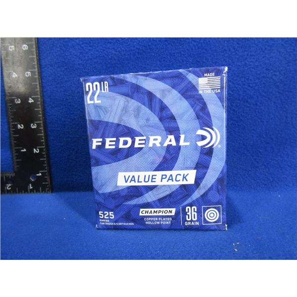22 LR 36gr HP Copper-Plated Federal Champion Cartridges