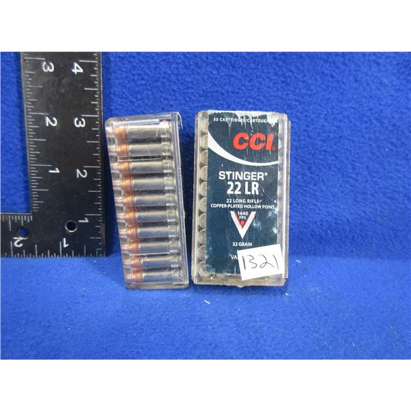 22 LR 32gr HP Copper Plated Stinger CCI Cartridges