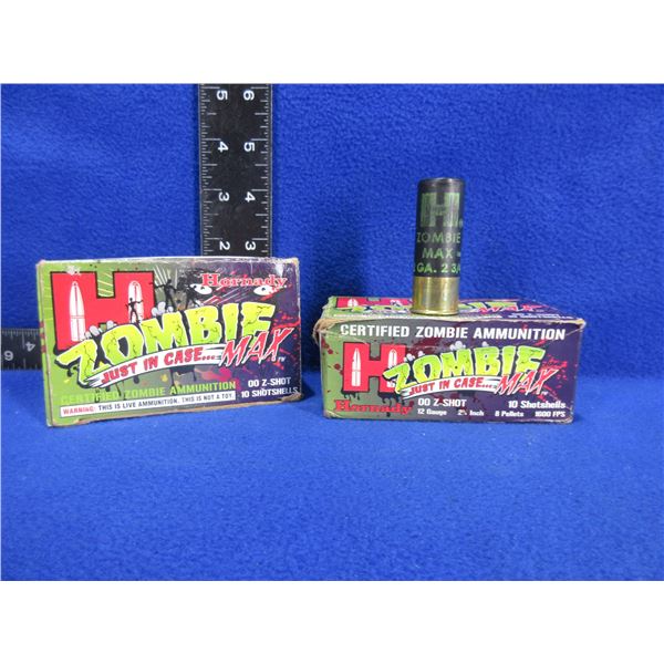 12 Ga 2 3/4" 00 Buck Z-Shot Zombie Hornady Shotshells