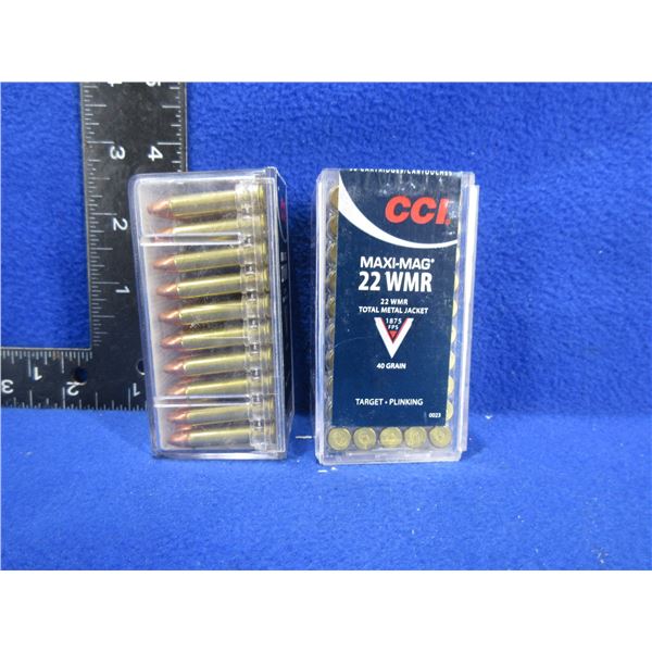 22 WMR 40gr TMJ Maxi-Mag CCI Cartridges