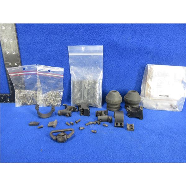 Lot of Misc. Gun Parts - Rings, Swivels, Mounts, Screws