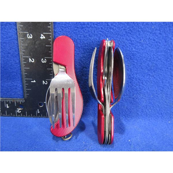 NEW - 2 Folding Knife/Fork/Spoon Sets