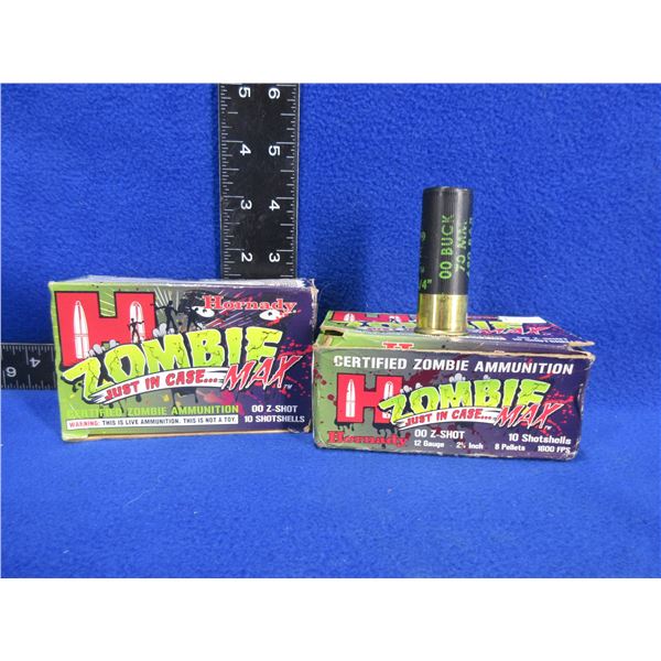12 Ga 2 3/4" 00 Buck Z-Shot Zombie Hornady Shotshells