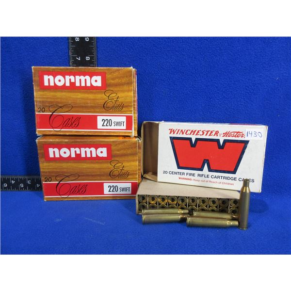 Brass Only - 220 Swift Unprimed - 65 Total