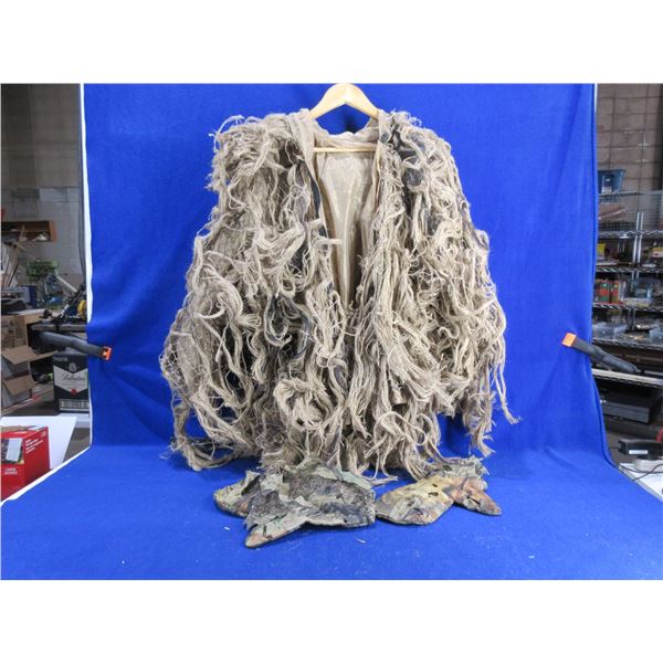 Ghillie Jacket - Hooded with Gloves - Grassy/Desert