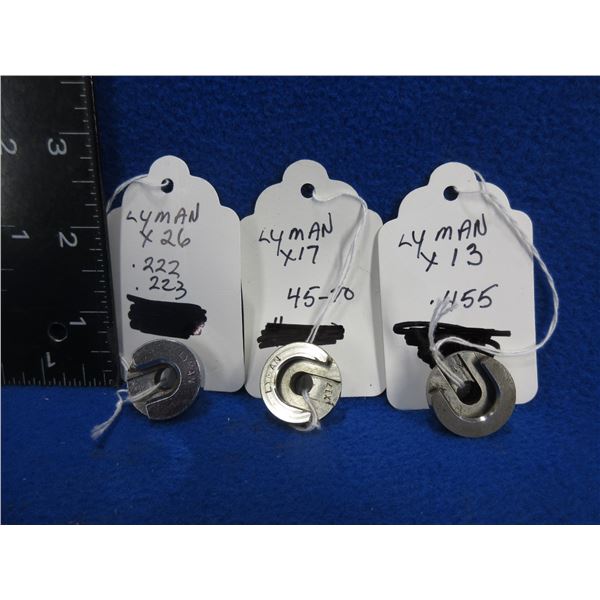 3 Lyman Shellholders - X13, X17, X26