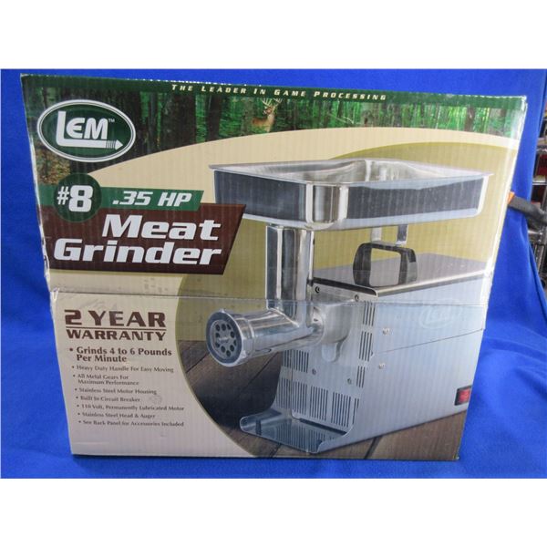 NEW - Lem #8 .35 HP Meat Grinder