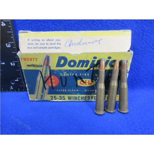 Collector Ammo - 25-35 Win. Mixed Dominion Cartridges