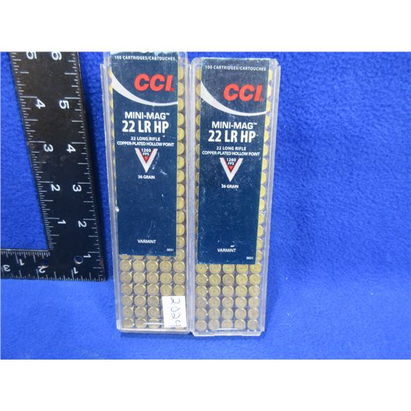 22 LR HP 36gr Copper Plated Mini-Mag CCI Cartridges