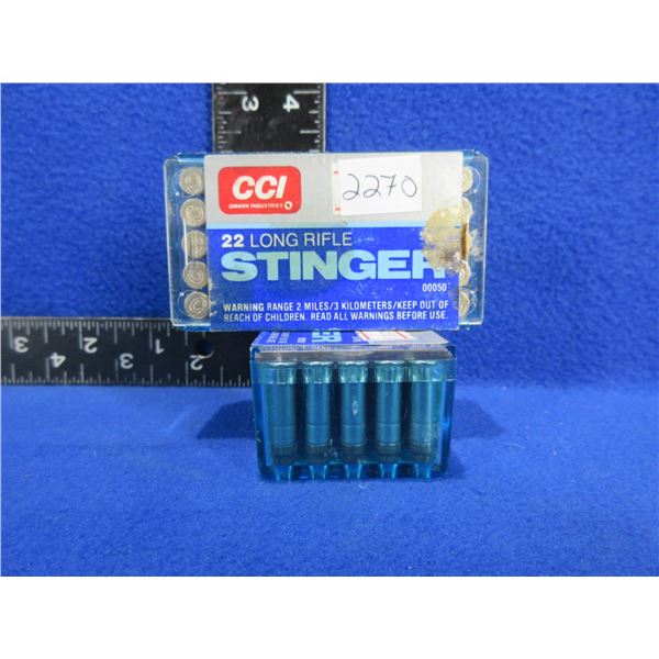 22 LR HP Stinger CCI Cartridges - 2 Sealed Boxes of 50