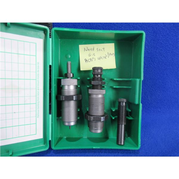 RCBS 44 Mag/44 Spec 2 Die Set - As is - Missing Seat Die