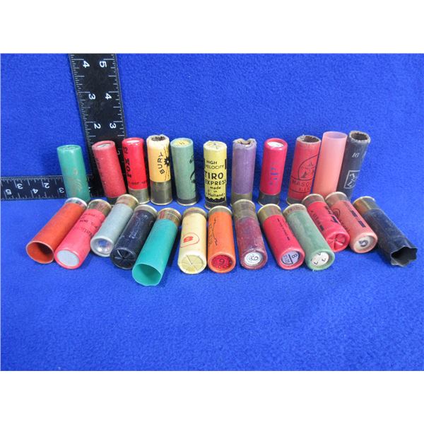 Collector Shotshells - 24 Various Shells & Hulls