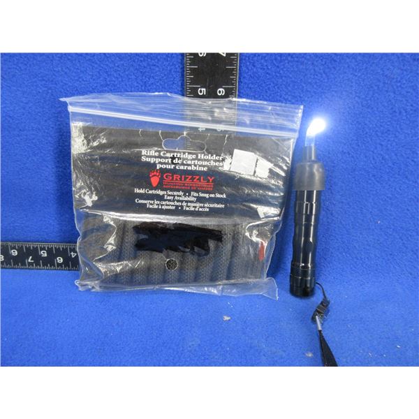 LED Borelight & Rifle Cartridge Holder for Butt Stock