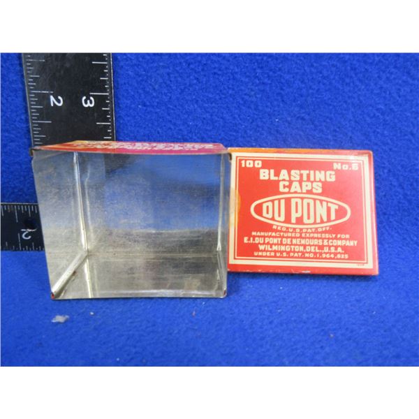 Collector Tin - Dupont Blasting Caps Empty Metal Tin